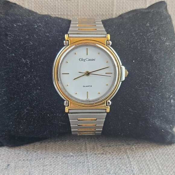 Oleg Cassini Wristwatch Quartz Dual Tone Analog Unisex Wrist Watch Japan Movt - Picture 6 of 12